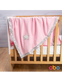 Abo Star Κουβέρτα Κούνιας Πικέ 110x120 Ροζ
