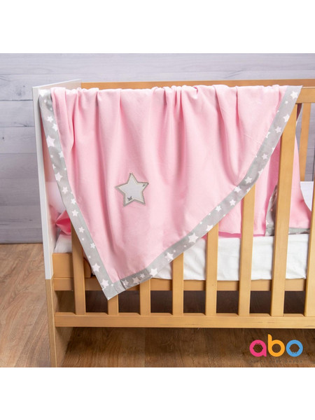 Abo Star Κουβέρτα Κούνιας Πικέ 110x120 Ροζ