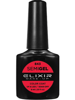 Elixir Semigel 843 Boston Univercity Red Ημιμόνιμο Βερνίκι Νυχιών 8ml