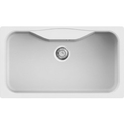 Elleci Fox 360 Ένθετος Νεροχύτης Γρανίτη Bianco Titano 86x50cm
