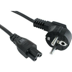Schuko - IEC C5 Cable 1.8m Μαύρο