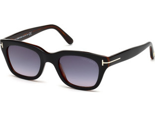 Tom Ford FT0237 05B Ανδρικά Γυαλιά Ηλίου Τετράγωνα Κοκάλινα Μαύρα με Μαύρο Degradee Φακό