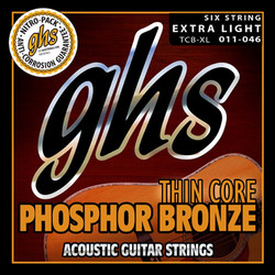 GHS TCB-XL Σετ 6 Χορδές Ακουστικής Κιθάρας Phosphor Bronze 11-46" Light Tension