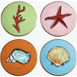 Σουβέρ Ginori 1735 Porcelain Coasters Mix 4 τεμάχια