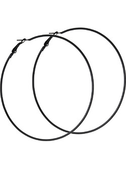 Ghetto Big Circle Σκουλαρίκια Κρίκοι Μαύρα