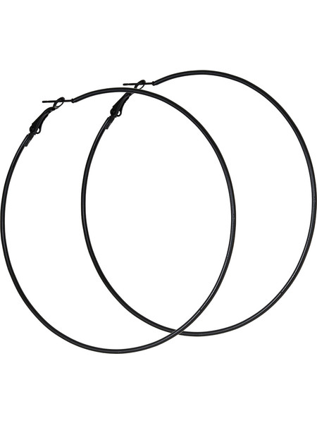 Ghetto Big Circle Σκουλαρίκια Κρίκοι Μαύρα