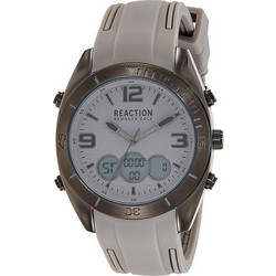 Kenneth Cole Reaction Ανδρικό Ρολόι Χρονογράφος με Γκρι Καουτσούκ Λουράκι RK50599002