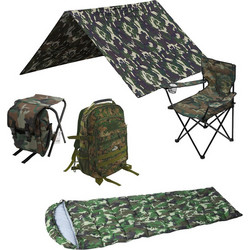 Είδη camping camouflage σετ προσφοράς 5τμχ