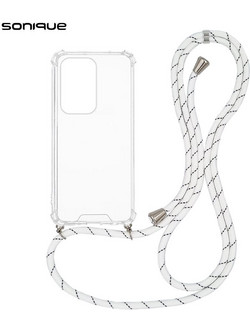 Sonique Armor Clear Θήκη Σιλικόνης με Κορδόνι (Honor 200 Lite 5G) Λευκό