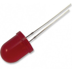 LED Diffused 10mm Κόκκινο T-3