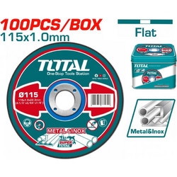 TAC210115100 Δίσκοι Κοπής Inox - Μετάλλου 115x1mm - 100 Τεμάχια