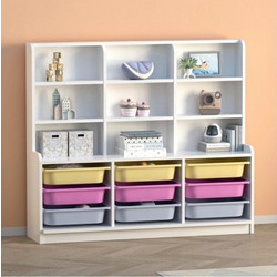 Βιβλιοθήκη Obia Megapap με 9 συρτάρια χρώμα λευκό 132,6x30x115εκ. GP041-0112,1