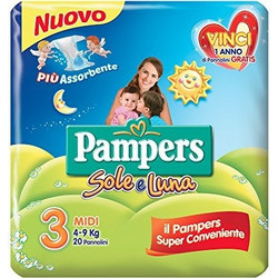 PAMPERS SOLE LUNA ΠΑΝΕΣ N.3 4-9kg 20T