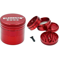 Elements Grinder Τρίφτης Κόκκινο Small 49mm Aluminium - 4 Parts
