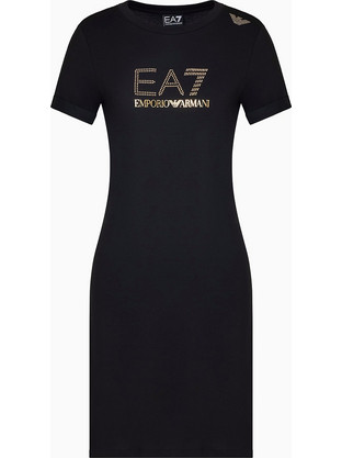 EA7 Mini Καλοκαιρινό Καθημερινό Φόρεμα Μαύρο 7W000478AF12500UC001