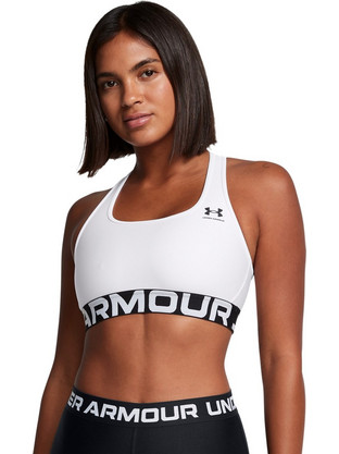 Under Armour HeatGear Αθλητικό Μπουστάκι με Μέτρια Στήριξη & Ελαφριά Ενίσχυση Λευκό 1383544-100