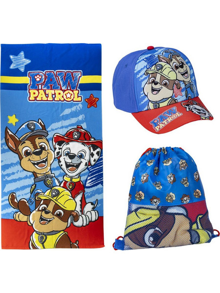Paw Patrol Buddies towel, gym bag, baseball cap set