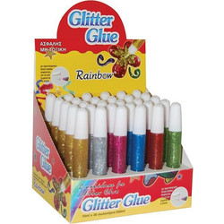 Rainbow χρυσόκολλα glitter σε 6.χρώματα 10ml