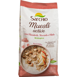 Δημητριακά Μούσλι Sarchio Muesli Active Bio Almond Hazelnut Apple Gluten Free 250g