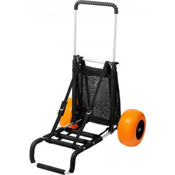 VEVOR Καρότσι Παραλίας με Μεγάλες Ρόδες, 29.9" x 15.4" Φορτίο, 12" Αφρώδεις Ρόδες, 165LBS Φορτίο, Ρυθμιζόμενο Ύψος 27" έως 44.7" STTCXLHJ12INGSGCKV0