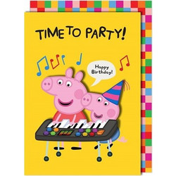 ΕΥΧΕΤΗΡΙΑ ΚΑΡΤΑ TIME TO PARTY HAPPY BIRTHDAY PEPPA PIG