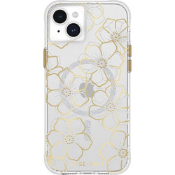 Case-Mate Floral Gems MagSafe - iPhone 15 Plus Case (Gold) - (CM051510)