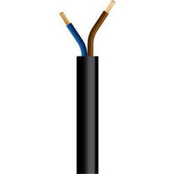 Καλώδιο Εύκαμπτο H05VV-F 2x1mm Μαύρο 1m