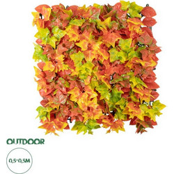 Artificial Garden AUTUMN MAPLE 20349 Τεχνητό Διακοσμητικό Πάνελ Φυλλωσιάς-Κάθετος Κήπος σύνθεση Φθινοπωρινός Σφένδα Globostar 20349