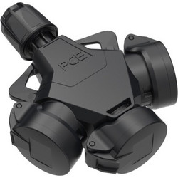 ADAPTOR ΒΙΟΜΗΧΑΝΙΚΟ 3 ΘΕΣΕΩΝ ΚΑΟΥΤΣΟΥΚ ΜΕ ΚΑΠΑΚΙ IP54 ΜΑΥΡΟ 253822-ss PCE