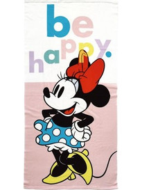 Arditex Minnie Mouse Be Happy Παιδική Πετσέτα Θαλάσσης Σομόν 70x140cm WD13573