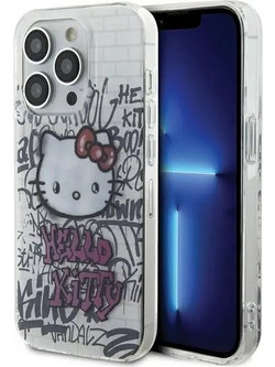 Hello Kitty IML Kitty On Bricks Graffiti case for iPhone 13 Pro Max - white - (Hel000017-0)