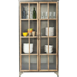 Βιτρίνα Kontor Μεταλλική Γκρι 97x39x187εκ - Γκρι