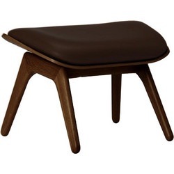 Σκαμπό The Reader Ottoman Hope Leather 5588NC5583-11N 60x46x42cm Dark Oak Brown