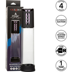 CalExotics Peak Suction 4 Speeds Τρόμπα Πέους Μαύρη Διαφανή