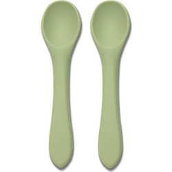 Lorelli Κουτάλια Σιλικόνης Σετ 2 τμχ 4+μ Nature Green 10230690004