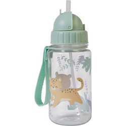 Saro Lion Παιδικό Μπουκάλι Πλαστικό BPA Free με Καλαμάκι Πράσινο Mint 450ml