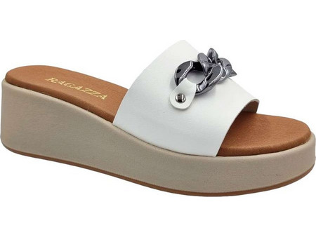 Ragazza 01136 White Γυναικεια Mules - Πλατφόρμες