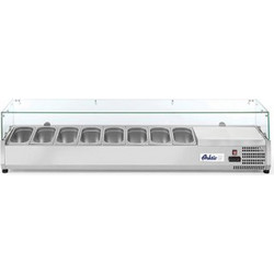 ΗΛ. ΨΥΧΟΜΕΝΗ ΒΙΤΡΙΝΑ GN 8Χ1/4 INOX 1,805x33,5X43 EK. 180W (30.41509)