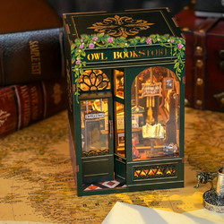 Cutebee Owl Bookstore 3D Book Nook DIY 139 Κομμάτια 17cm