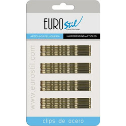Eurostil Τσιμπιδάκι μαλλιών ξανθό 7cm 24τμχ