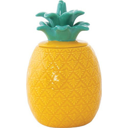 Μπισκοτιέρα Ρineapple 3026ΡΙΥG 11x18cm Yellow-Green Easy Life Πορσελάνη