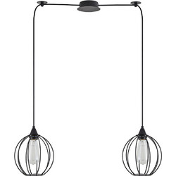 Home Lighting SE21-BL-B Κρεμαστό Φωτιστικό Οροφής Δίφωτο Μαύρο 10-BL2-GR2 77-8756