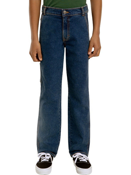 DICKIES BOYS DENIM CARPENTER K PANTS MID WASH