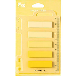 Deli Αυτοκόλλητοι Σελιδοδείκτες Film Bopp Blister 5x20 Φύλλα 44x12mm Nusign Κίτρινο (231.664045)