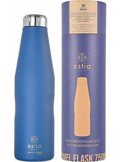 Estia Travel Flask Save The Aegean Denim Blue 750ml