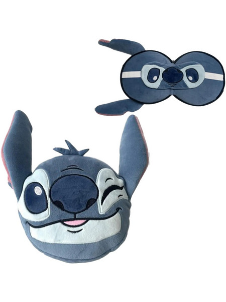 Luna Toys Λούτρινο Μαξιλάρι Λαιμού με Μάσκα Ύπνου Disney Stitch (0565600)