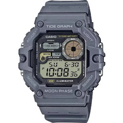 Casio Standard Ψηφιακό Ανδρικό Ρολόι Χρονογράφος με Γκρι Καουτσούκ Λουράκι WS-1300H-8AVEF