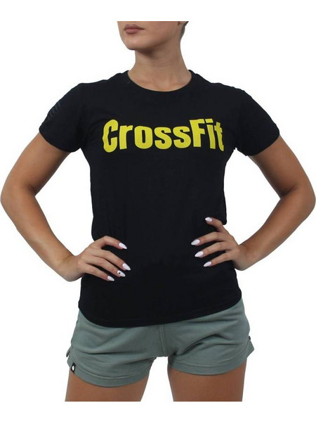 T-SHIRT CROSSFIT Μαύρο Με Κίτρινο 23042 (H&S)