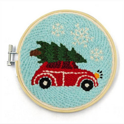 Kikkerland Χριστουγεννιάτικο Κέντημα Red Car