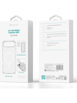 Devia Θήκη TPU & PC Shock Proof Magnetic & Tempered Glass & Camera Cover Apple iPhone 17 Air Star Pack Διάφανο - (128149)